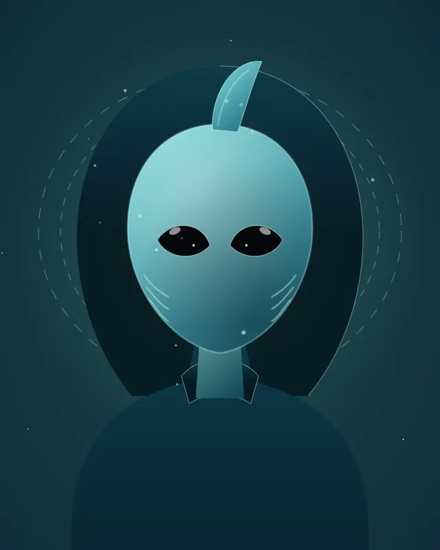 Illustrated portrait of a Sirian